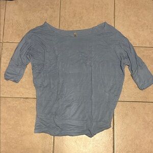 Women's Blue Off-Shoulder Top